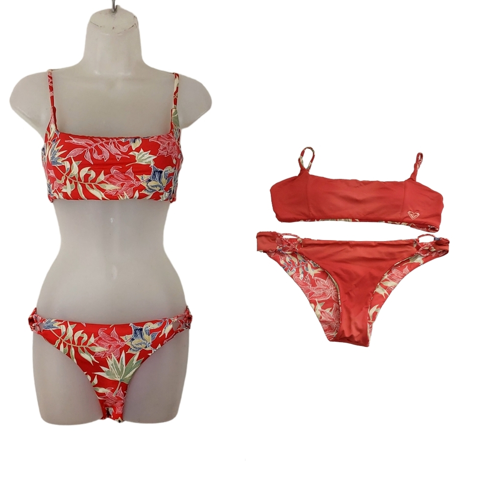 Roxy Red Floral Bikini Set